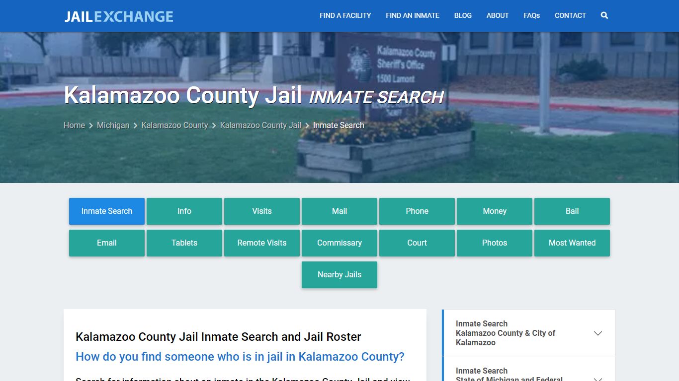 Inmate Search: Roster & Mugshots - Kalamazoo County Jail, MI